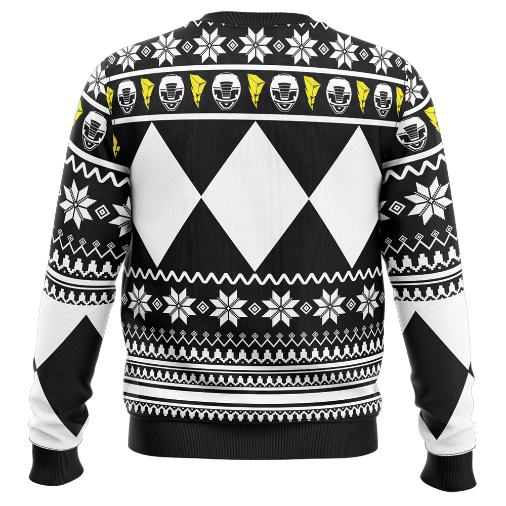 Mighty Morphin Black Ranger Power Rangers Ugly Christmas Sweater