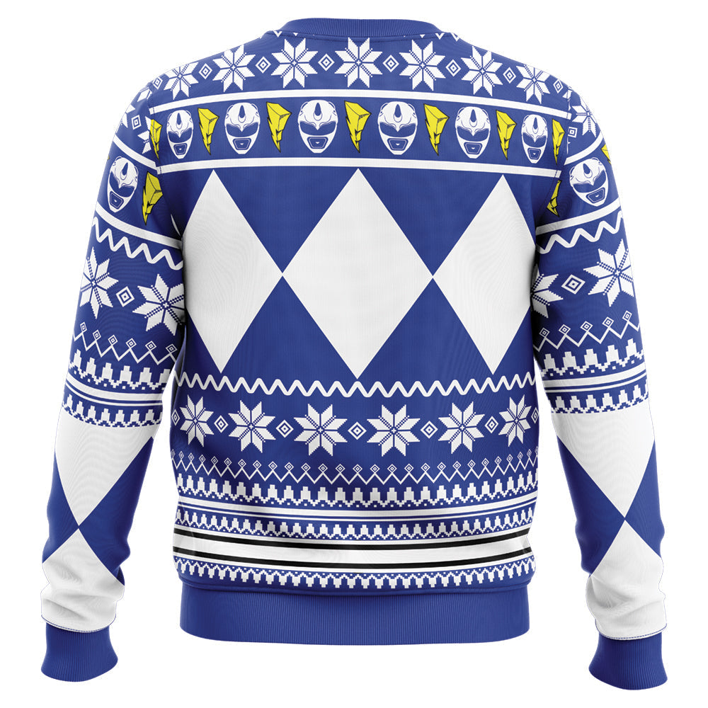 Mighty Morphin Blue Ranger Power Rangers Ugly Christmas Sweater