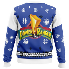 Mighty Morphin Power Rangers Blue Ugly Christmas Sweater 1