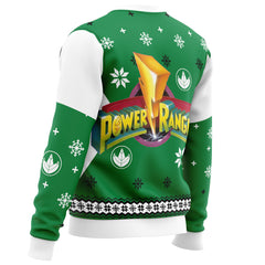 Mighty Morphin Power Rangers Green Ugly Christmas Sweater