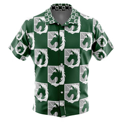 Military Police Attack on Titan Button Up Hawaiian Shirt