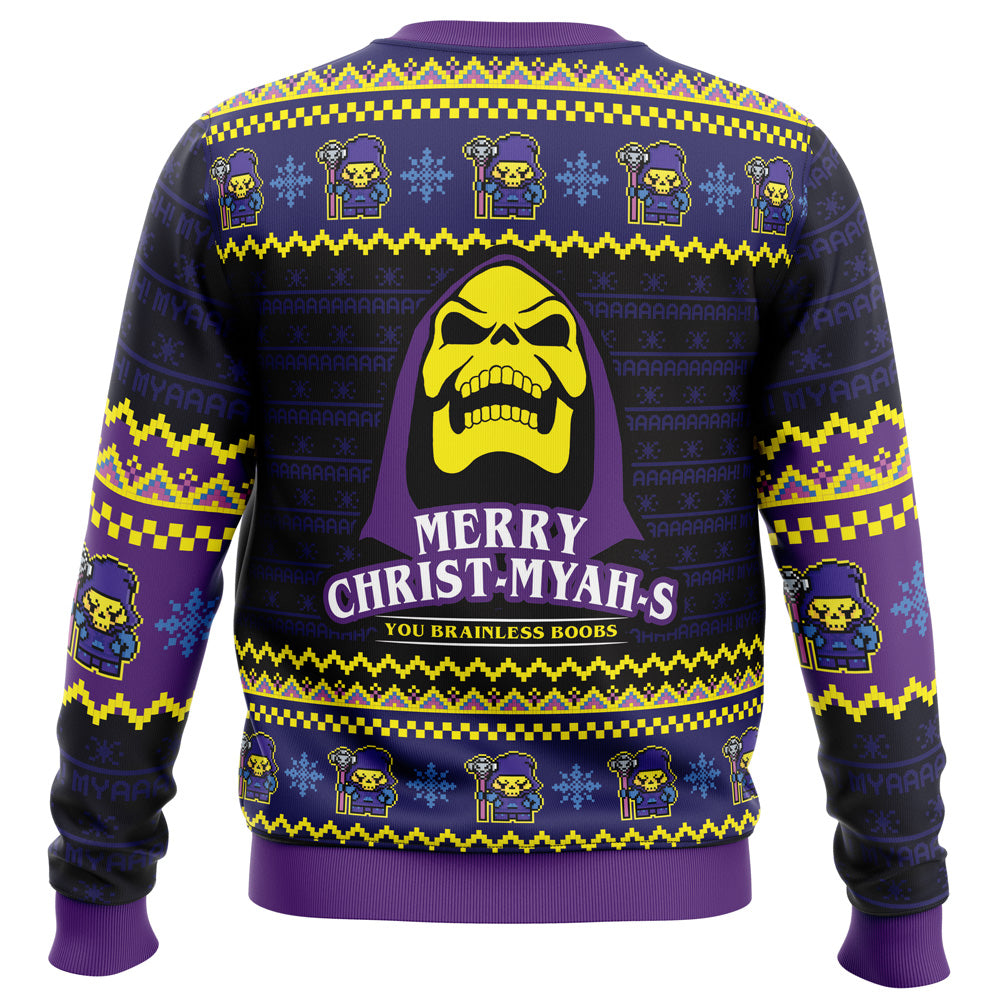 MYAH-rry Christ-MYAHs He-Man Ugly Christmas Sweater