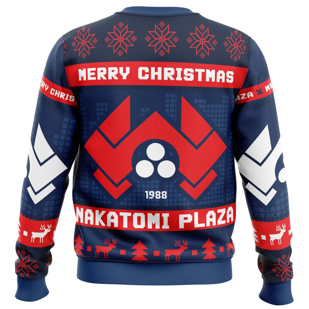 Nakatomi Plaza Die Hard Ugly Christmas Sweater