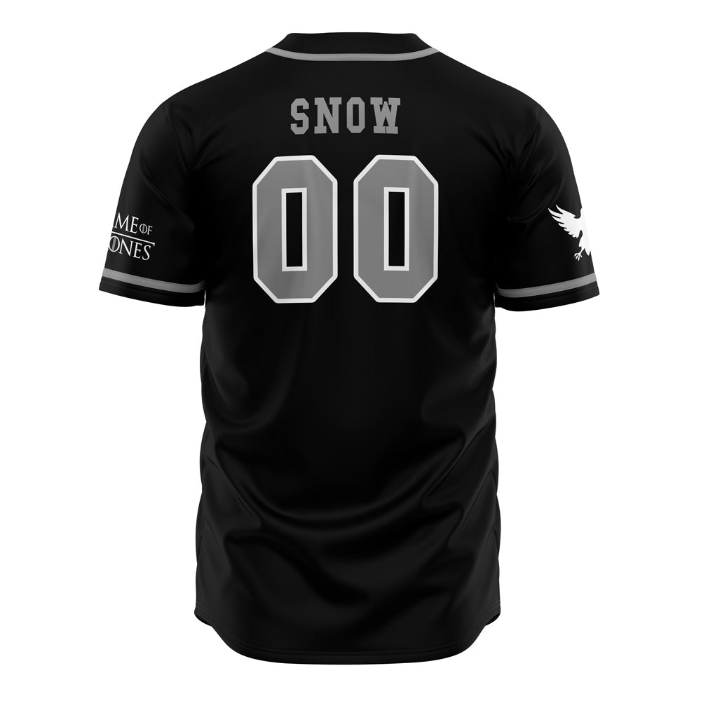 Night's Watch Snow Game of Thrones Baseball Jersey