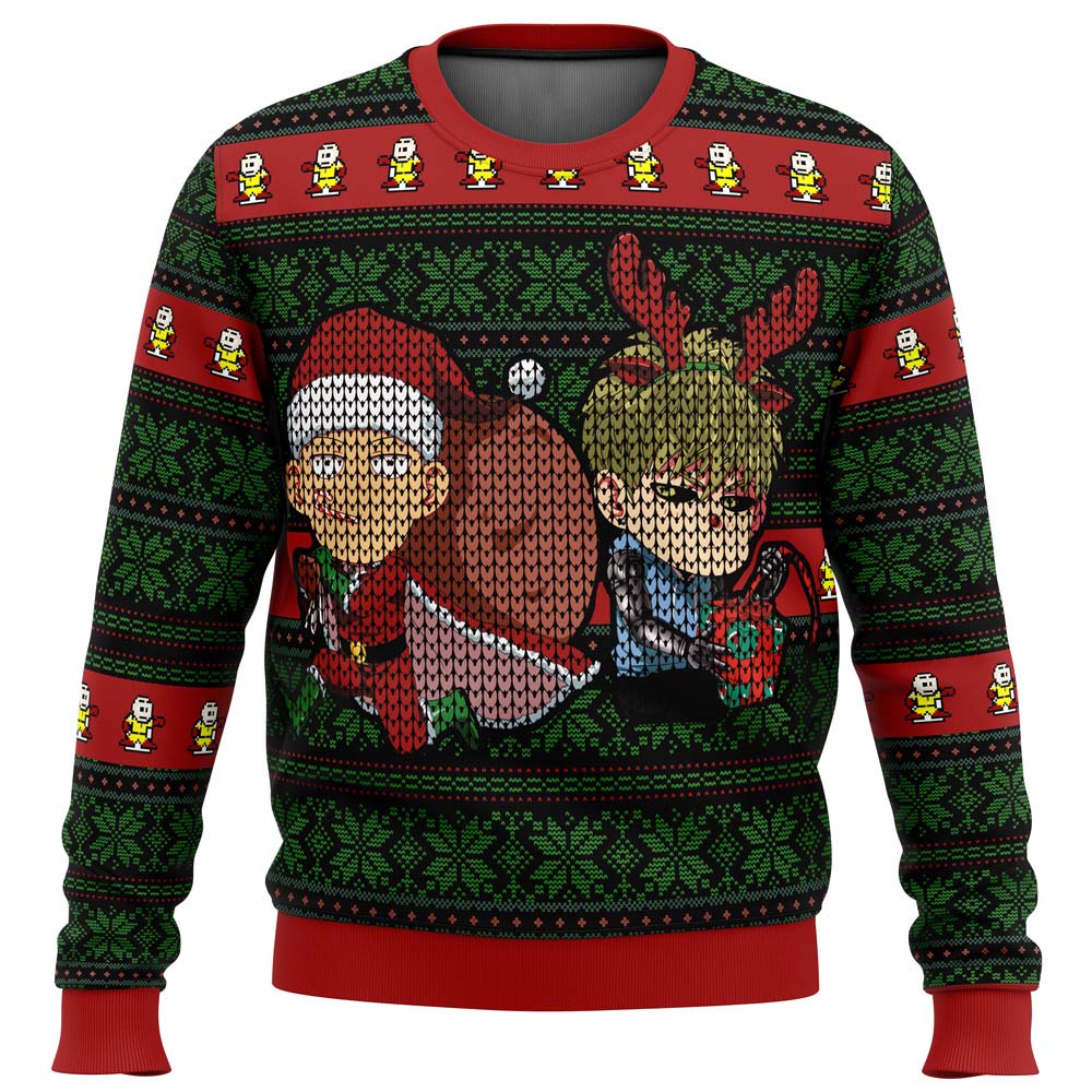 One Punch Man Holiday Ugly Christmas Sweater