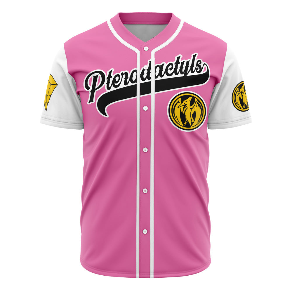 Pink Pterodactyls Kimberly Hart Power Rangers Baseball Jersey