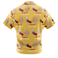 Power Saitama One Punch Man Button Up Hawaiian Shirt