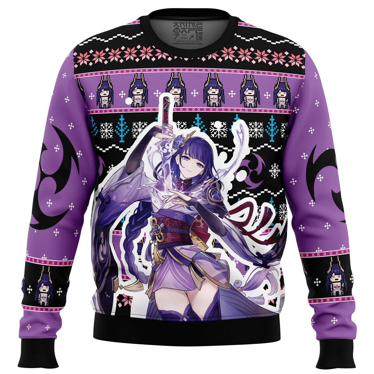 Raiden Genshin Impact Ugly Christmas Sweater