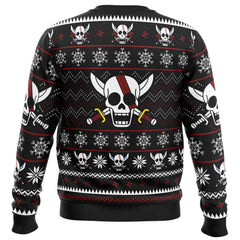 Red Hair Pirates One Piece Ugly Christmas Sweater