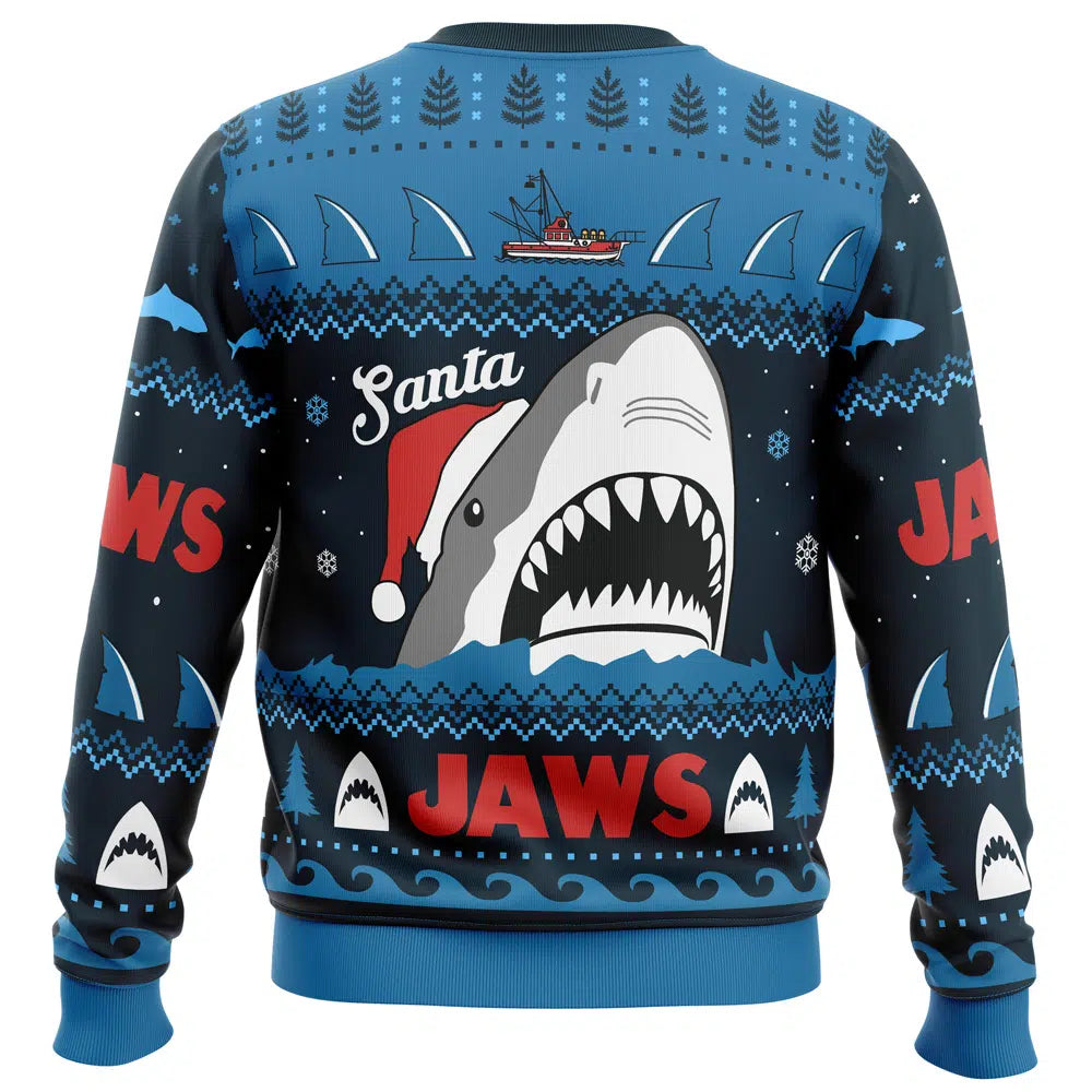 Santa Jaws Jaws Ugly Christmas Sweater