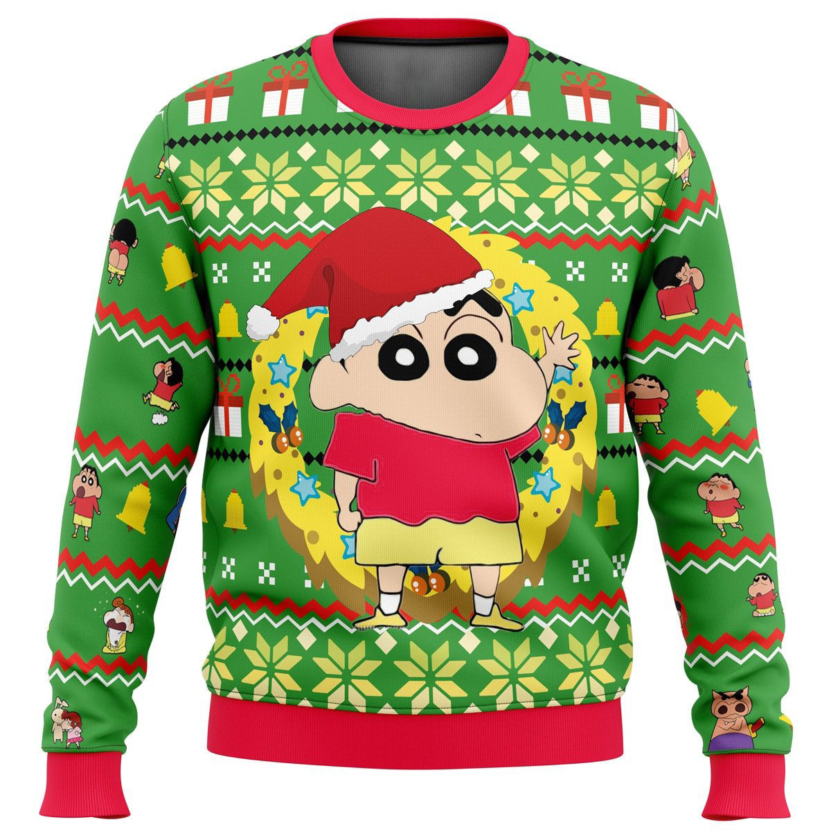 Santa Shinnosuke Crayon Shin-chan Ugly Christmas Sweater