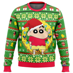 Santa Shinnosuke Crayon Shin-chan Ugly Christmas Sweater