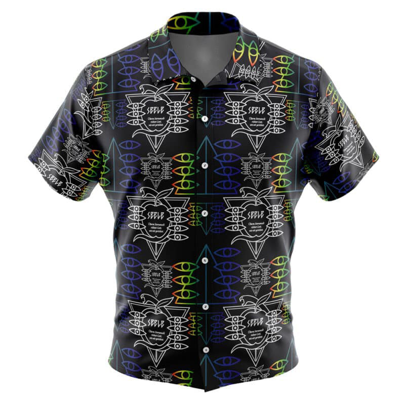 Seele Neon Genesis Evangelion Button Up Hawaiian Shirt