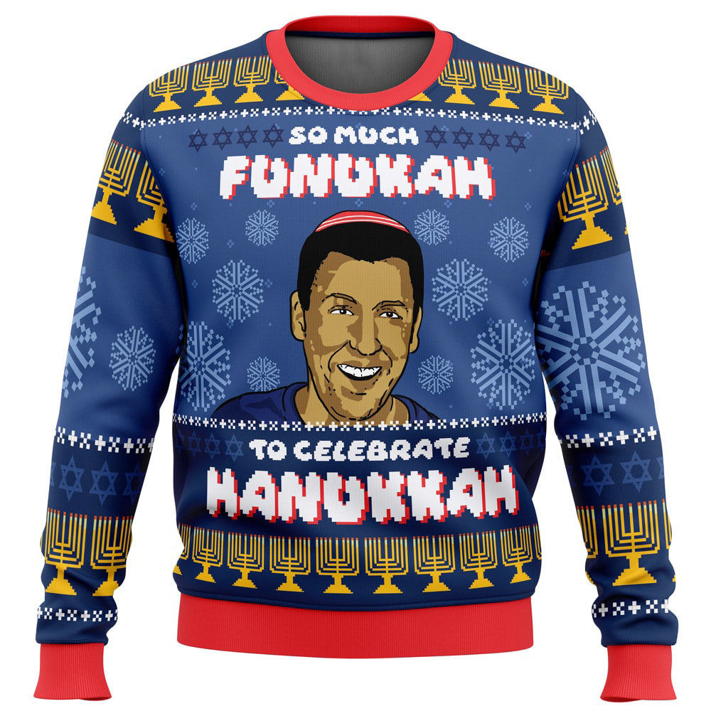 So Much Funukah Adam Sandler Ugly Christmas Sweater