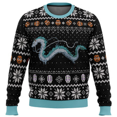 Studio Ghibli Haku Spirited Away Miyazaki Ugly Christmas Sweater