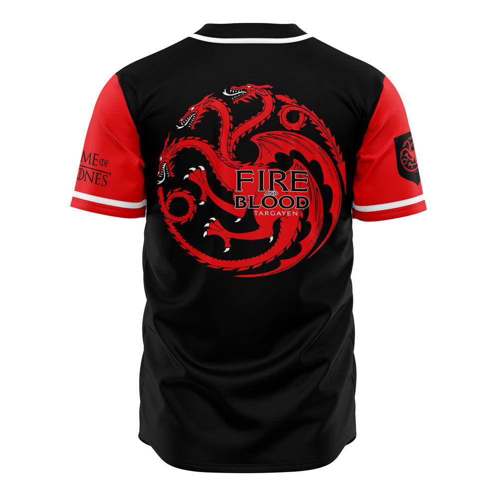 Targaryens of Dragonstone Game of Thrones Baseball Jersey