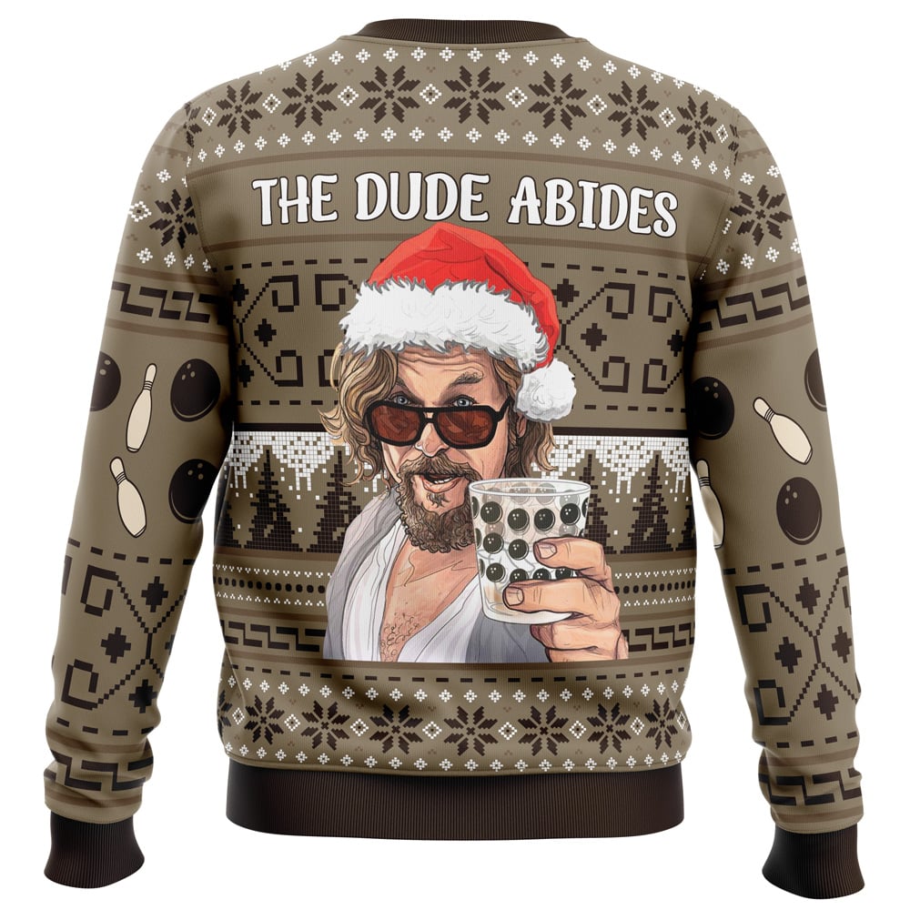 The Dude Abides The Big Lebowski Ugly Christmas Sweater