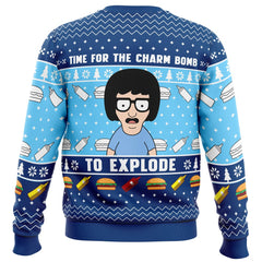 Time for the Charm Bomb to Explore Bob's Burgers Ugly Christmas Sweater