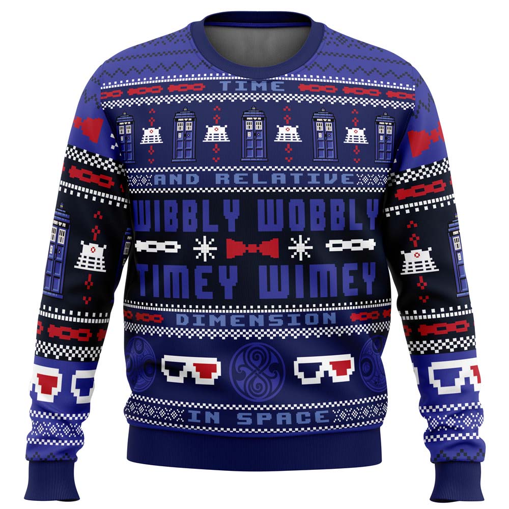 Timey Wimey Doctor Who Ugly Christmas Sweater