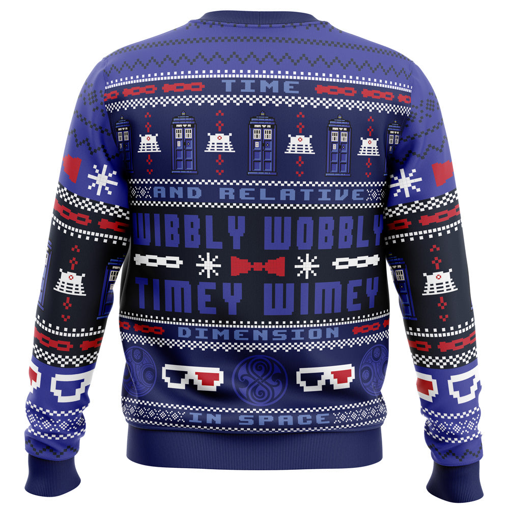 Timey Wimey Doctor Who Ugly Christmas Sweater