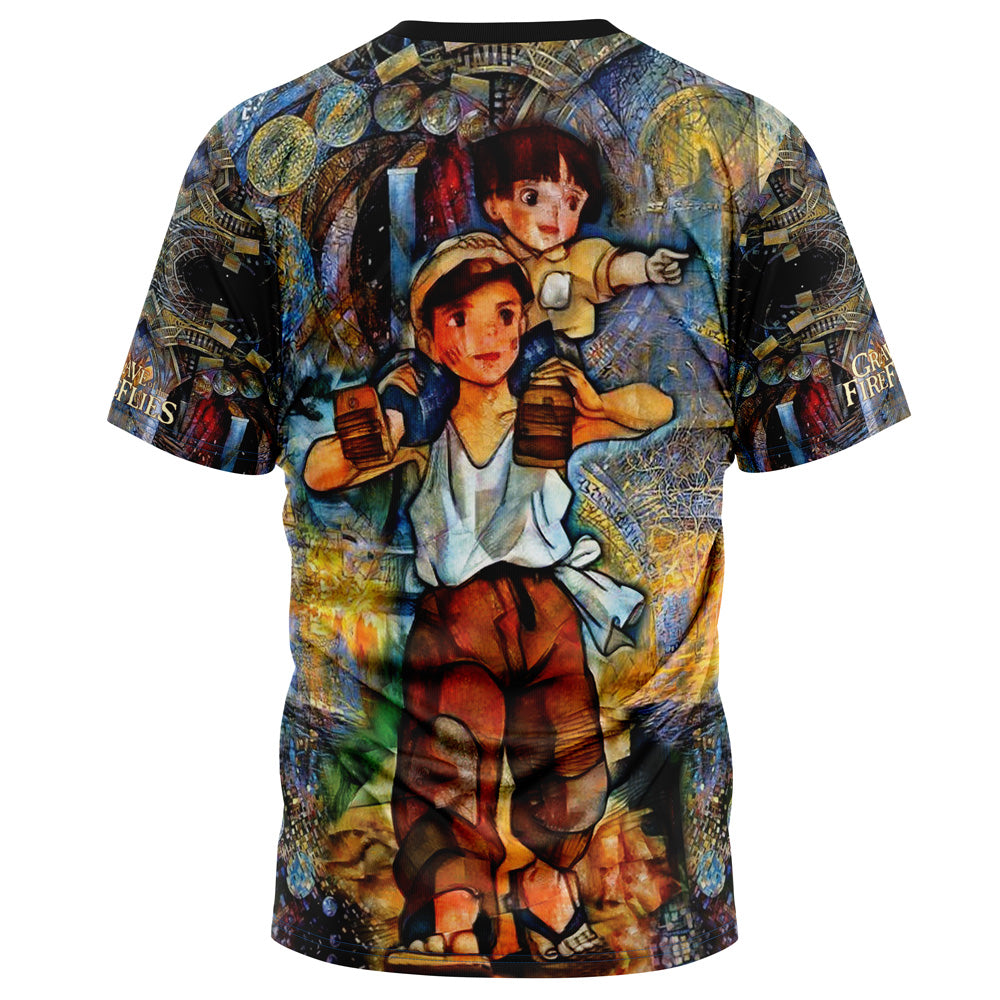 Trippy Grave of the Fireflies Studio Ghibli T-Shirt