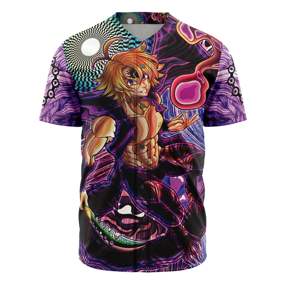 Trippy Meliodas Assault Mode Seven Deadly Sins Baseball Jersey