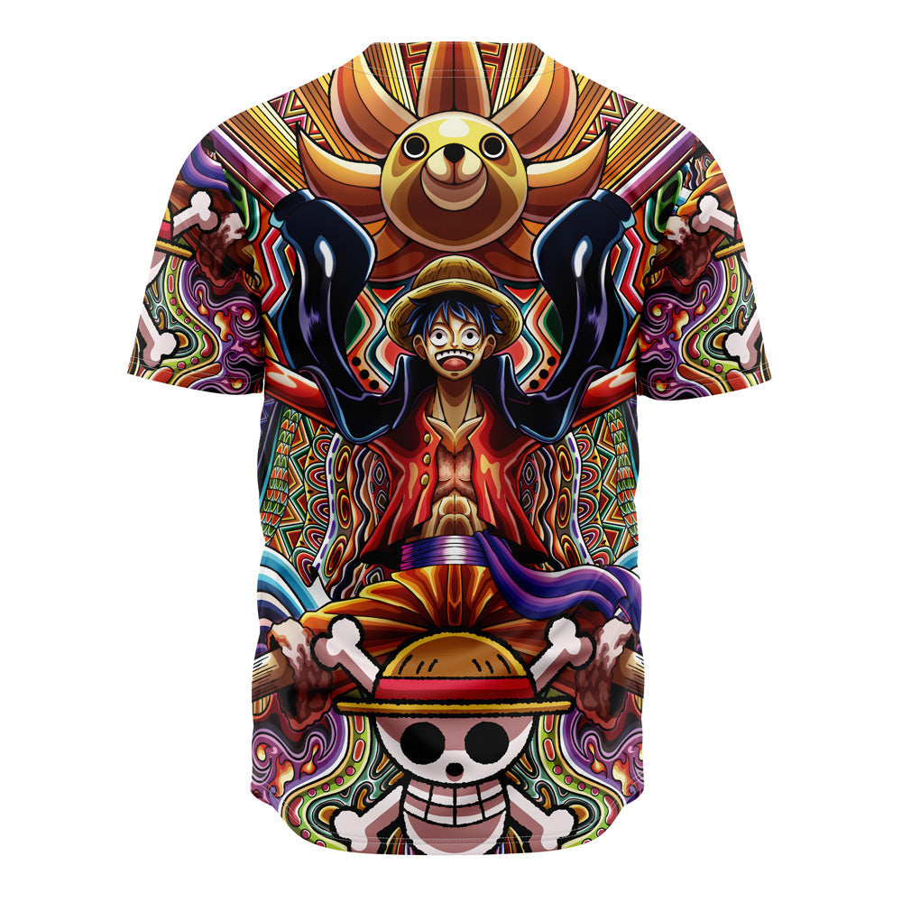 Trippy Monkey D. Luffy One Piece Baseball Jersey