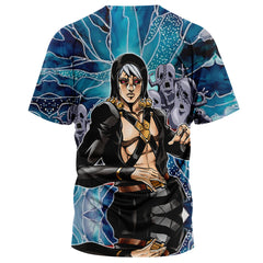 Trippy Risotto Nero Metallic Jojo's Bizarre Adventure T-Shirt