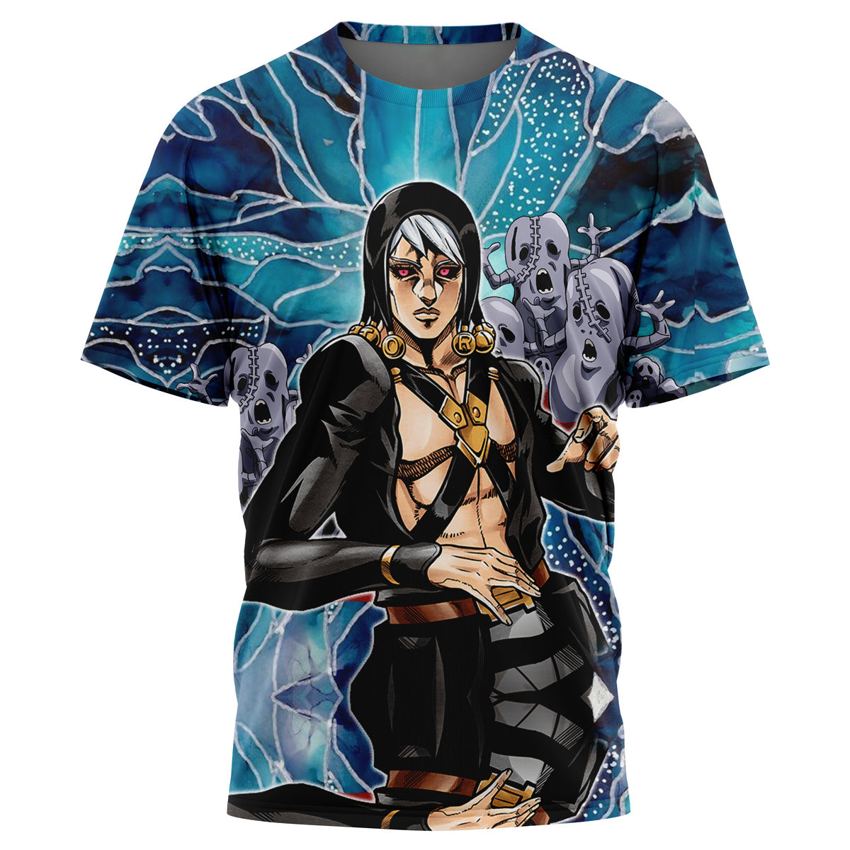 Trippy Risotto Nero Metallic Jojo's Bizarre Adventure T-Shirt