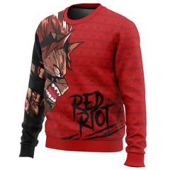 Unbreakable Red Riot My Hero Academia Ugly Christmas Sweater