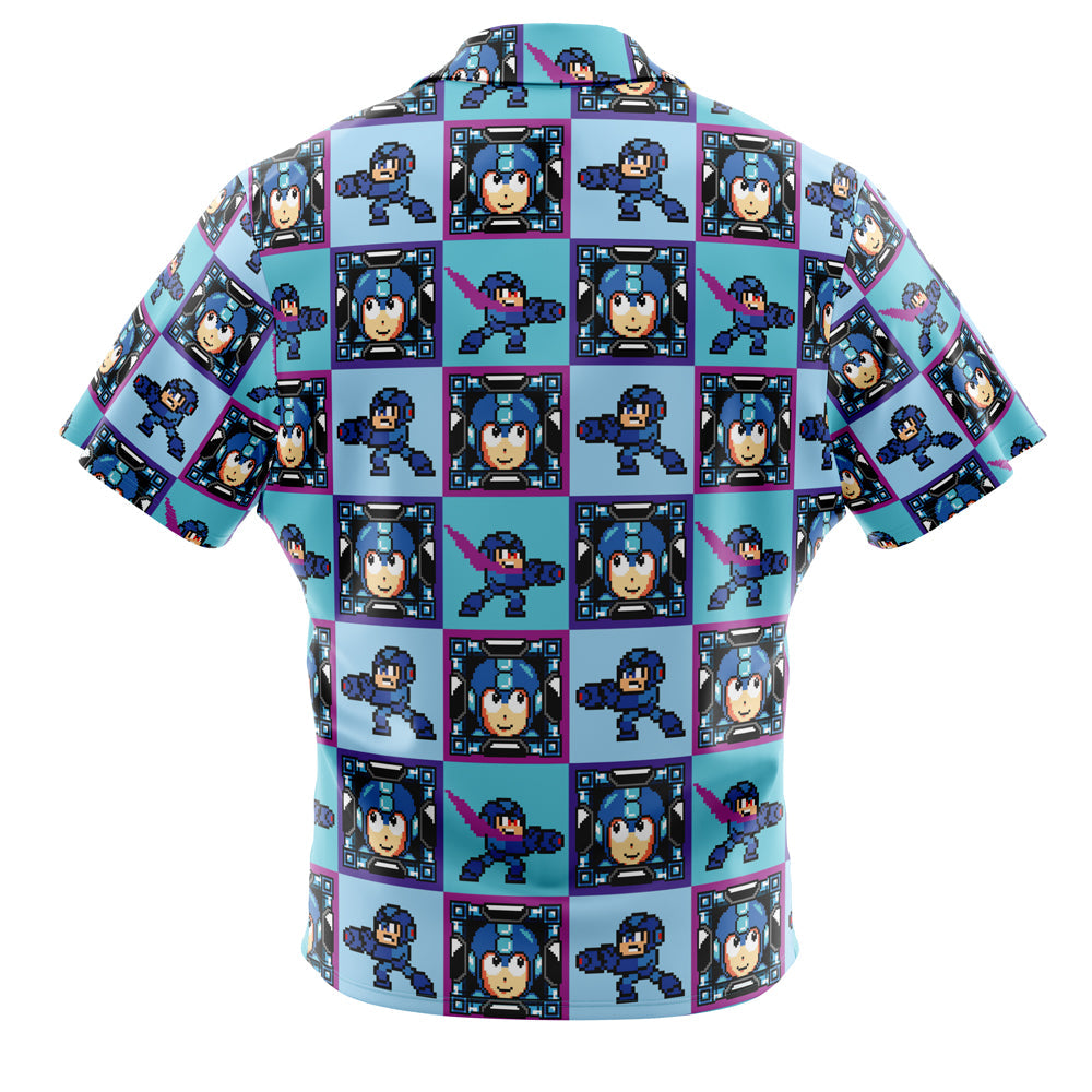 Video Game Mega Man Button Up Hawaiian Shirt