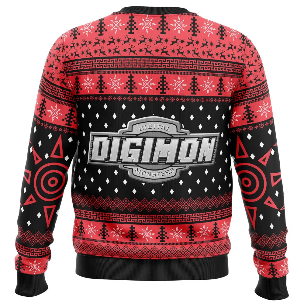 Wargreymon Digimon Ugly Christmas Sweater