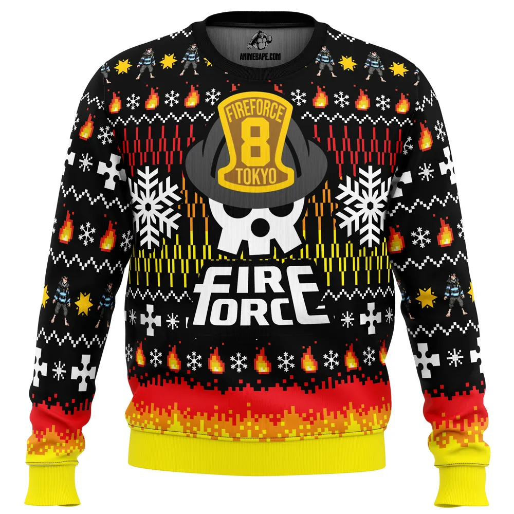 We Didn't Start the Fire This Christmas Fire Force" Ugly Christmas Sweater